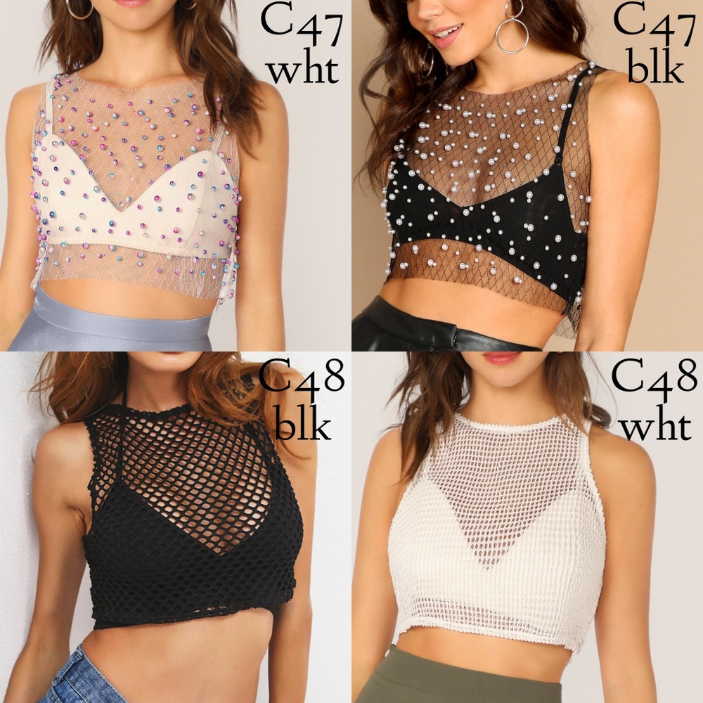 3/3 SHEER CROP TOP LOOKBOOK